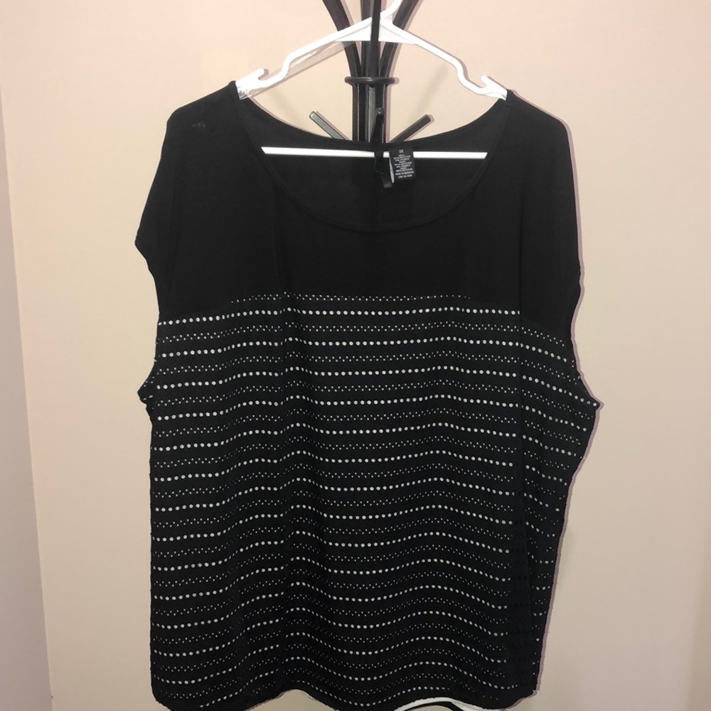 New Directions Plus size 3X sleeveless black top